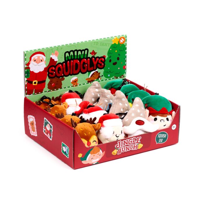 Portachiavi Squidglys in Peluche - Amici del Natale