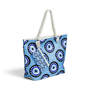 Borsa Mare - Occhio Greco Rotondo e Mini Pochette con Cerniera - Evil Eye