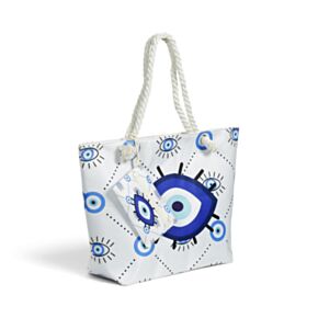 Borsa Mare - Occhio Greco Ovale e Mini Pochette con Cerniera -  Evil Eye