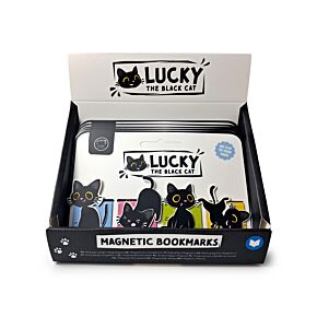 Set di 4 Segnalibri Magnetici - Lucky il Gatto Nero Set di 4 Segnalibri Magnetici - Lucky il Gatto Nero