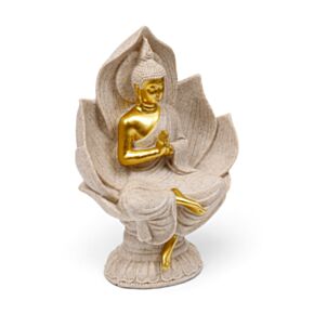 Buddha Thailandese - Effetto Arenaria & Oro - Buddha Seduto