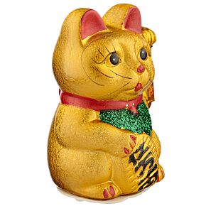 Maneki Neko Gatto che Saluta, Occhi Aperti 17cm Maneki Neko Gatto che Saluta, Occhi Aperti 17cm