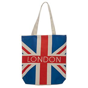 Borsa di Cotone con Zip - Bandiera Britannica - Londra Borsa di Cotone con Zip - Bandiera Britannica - Londra