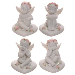 Cherubino Seduto con Rose Rosa