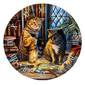 Orologio da Muro Sagomato - Gatto Purrlock Holmes - Lisa Parker