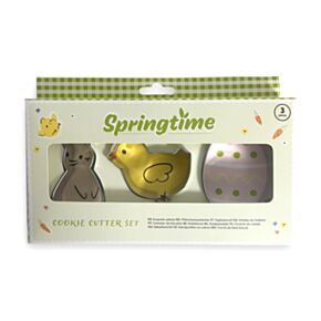 Set di 3 Tagliabiscotti  - Primavera - SPRINGTIME - Coniglio,Pulcino,Uovo