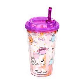 Bicchierone Infrangibile con Cannuccia - Pusheen il Gatto - Halloween BOO!