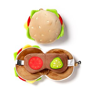Cuscino da Viaggio con Maschera Relaxeazzz - Hamburger - Fast Food Cuscino da Viaggio con Maschera Relaxeazzz - Hamburger - Fast Food