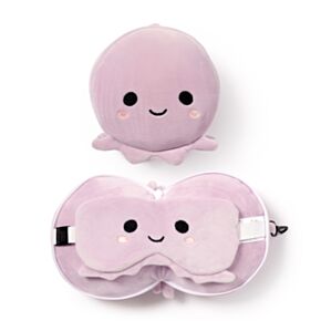 Cuscino da Viaggio con Maschera Relaxeazzz - Polpo - Animali Dolci ADORAMALS