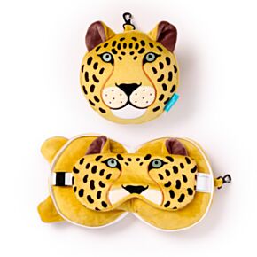 Cuscino da Viaggio con Maschera Relaxeazzz - Leopardo