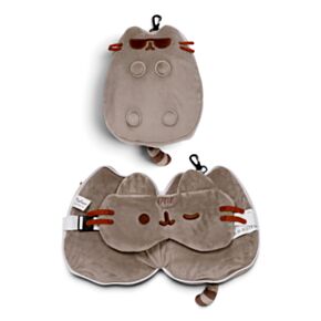 Cuscino da Viaggio con Maschera Relaxeazzz - Pusheen il Gatto con Occhiali da Sole