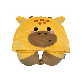 Cuscino da viaggio con Cappuccio - Raffi la Giraffa - Hoodeazzz - Animali dolci