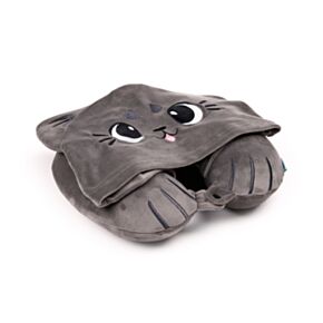 Cuscino da viaggio con Cappuccio - Pepper il Gatto - Beans & Co - Hoodeazzz