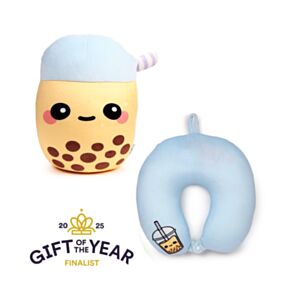 Cuscino da Viaggio con Peluche 2 in 1 - Boba il Bubble Tea - Foodiemals Swapseazzz