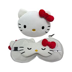 Cuscino da viaggio con Maschera Relaxeazzz - Hello Kitty