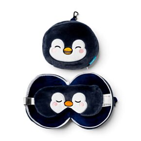 Cuscino da Viaggio con Maschera Relaxeazzz - Nico Il Pinguino - ADORAMALS
