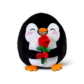 Giocattolo in peluche a forma di pinguino con rosa rossa - Squidglys J'Adoramals