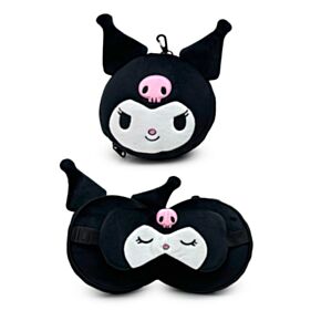 Cuscino da Viaggio con Maschera Relaxeazzz - Kuromi Coniglio Hello Kitty 