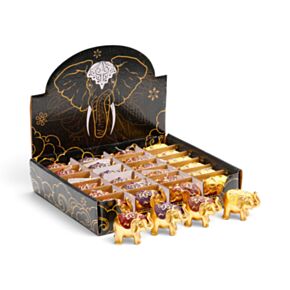 Mini Elefanti Portafortuna Brillantinati con Espositore
