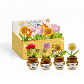 Figura all'uncinetto - Festa della mamma - Fiore di supporto emotivo positivo