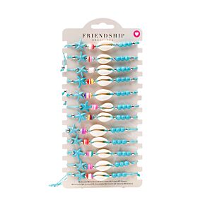 Braccialetto - Perline Blu con Conchiglie & Stella Marina Braccialetto - Perline Blu con Conchiglie & Stella Marina