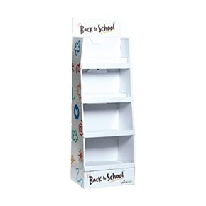 Espositore da Terra in Cartone - 4 Scaffali - Back to School