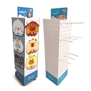 Espositore Girevole in Cartone - Per Cuscini da Viaggio - 30 Ganci Espositore Girevole in Cartone - Per Cuscini da Viaggio - 30 Ganci