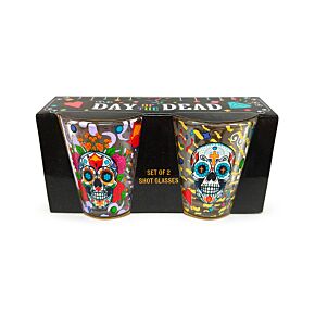 Set di 2 Bicchierini Shot (50ml) - Teschio Messicano - Day of the Dead Set di 2 Bicchierini Shot (50ml) - Teschio Messicano - Day of the Dead