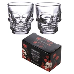 Set di 2 Bicchierini Shot (60ml) - Teschi & Rose SKULLS&ROSES 