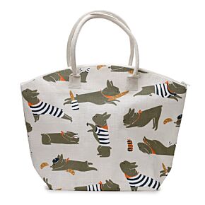 Borsa Mare in Juta - Bertrand il Bulldog Francese Borsa Mare in Juta - Bertrand il Bulldog Francese