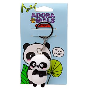 Portachiavi 3D in PVC - Susu il Panda - Animali Dolci ADORAMALS