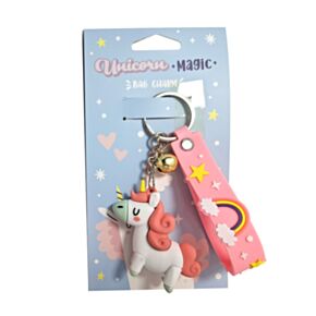 Portachiavi con Ciondolo 3D per Borsa - Magia dell'Unicorno 