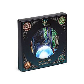 Set di 4 Sottobicchieri in Sughero - Gatti Magici - Lisa Parker