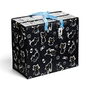 Sacca per il Bucato con Zip - Lucky il Gatto Nero
