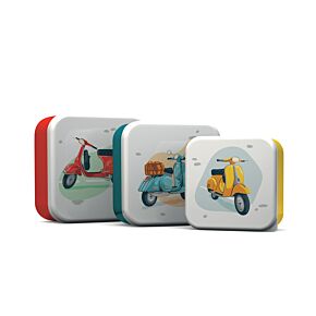 Set di 3 Contenitori per Alimenti M/L/XL - Scooter