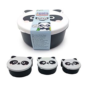 Set di 3 Contenitori per Alimenti M/L/XL - Panda - Adoramals 