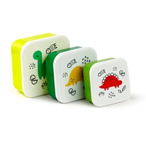 Set di 3 Contenitori per Alimenti S/M/L - Baby Dinosauri - Dinosauria