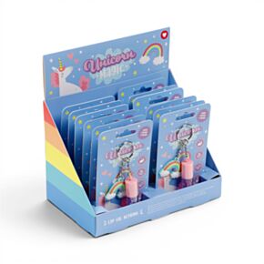 Lucidalabbra con Portachiavi e Ciondolo - Caramella - Magia dell'Unicorno