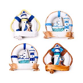 Magnete Stampato in 3D - Lungomare - Salvagente con Barca & Faro