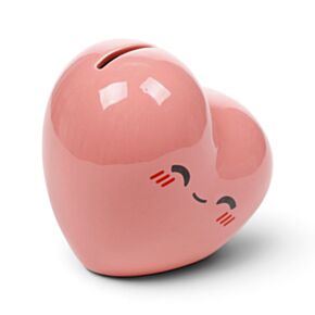 Salvadanaio in Ceramica - Cuore Rosa - J'Adoramals