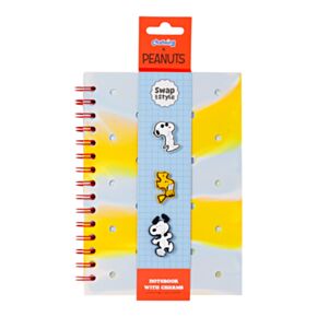 Quaderno A5 a Righe con Charms - Snoopy & Woodstock - Peanuts