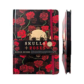 Quaderno A5 a Righe in Carta Riciclata - Teschi & Rose SKULLS&ROSES 