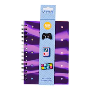 Quaderno A5 a Righe con Charms - Game Over