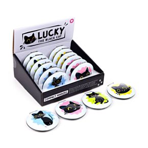 Specchietto da Borsa - Lucky il Gatto Nero