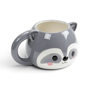 Tazza in Ceramica a Forma di Testa di Procione - Animali Dolci ADORAMALS