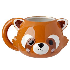 Tazza in Ceramica a Forma di Testa di Panda Rosso - Animali Dolci Tazza in Ceramica a Forma di Testa di Panda Rosso - Animali Dolci