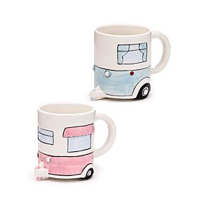 Tazza in Ceramica a Forma di Caravan - Campeggio - Home Is Where You Park It
