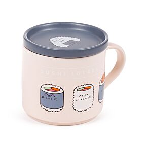 Set Tazza e Sottobicchiere/Coperchio - Sushi - Bento Club - Pusheen il Gatto Set Tazza e Sottobicchiere/Coperchio - Sushi - Bento Club - Pusheen il Gatto