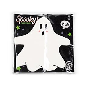 Tovaglioli di carta 3 veli - Confezione da 12 - Fantasma di Halloween Tovaglioli di carta 3 veli - Confezione da 12 - Fantasma di Halloween