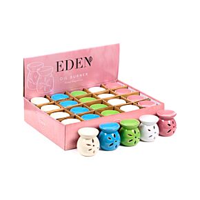 Mini Brucia Essenze in Ceramica con Lavorazione a Forma di Fiore - 7.5 cm